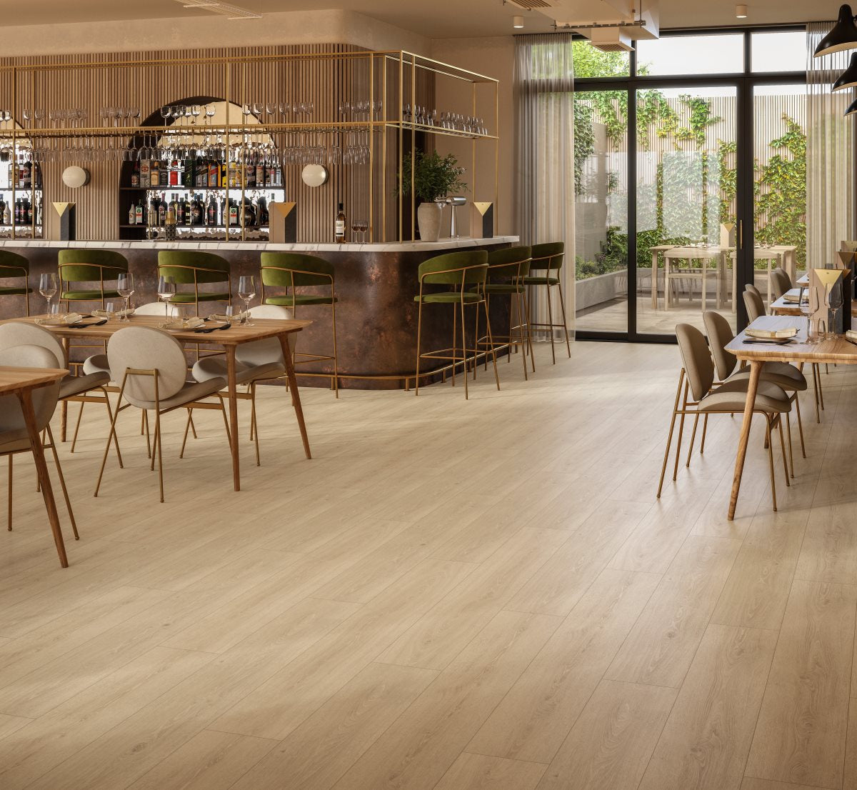 Designvloer Vinyl Trendtime 8 Eiken Studiolin geschuurd geborstelde str landhuis v-kant