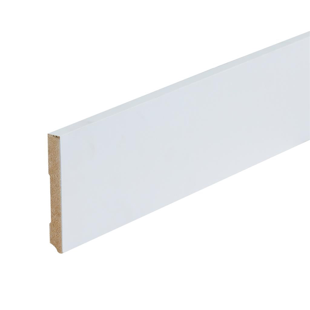 Gegronde plint Amsterdam 90x12 wit