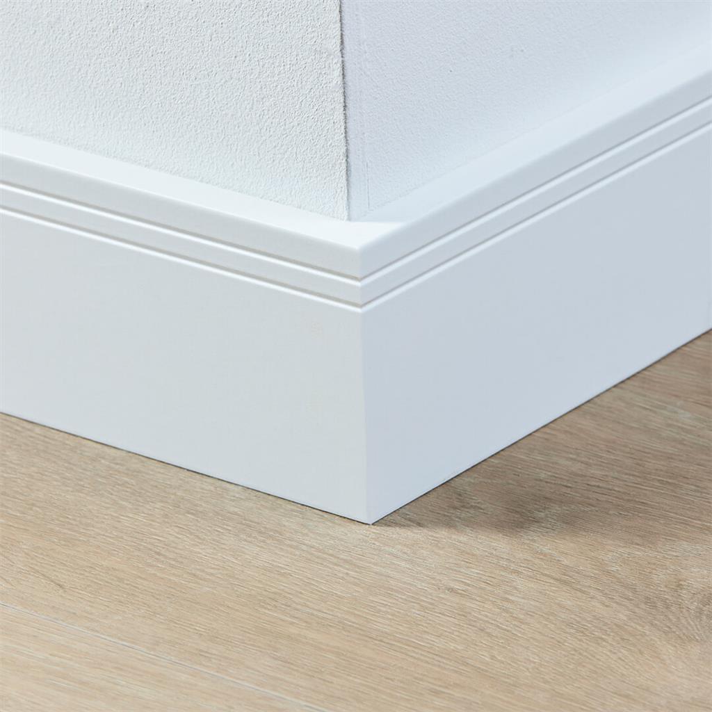 Folieplint Milaan 90x15 wit