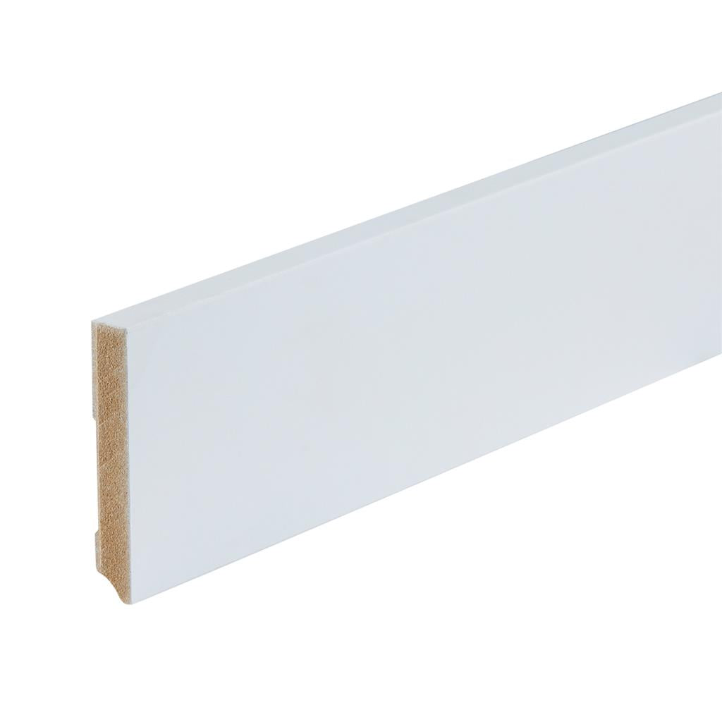Gegronde plint Amsterdam 90x15 wit