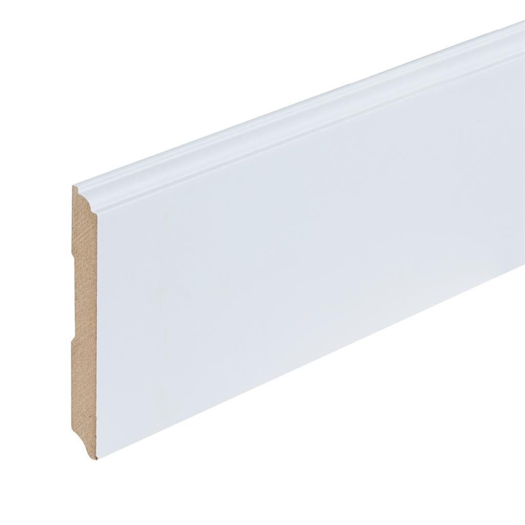 Folieplint Praag 120x15 wit