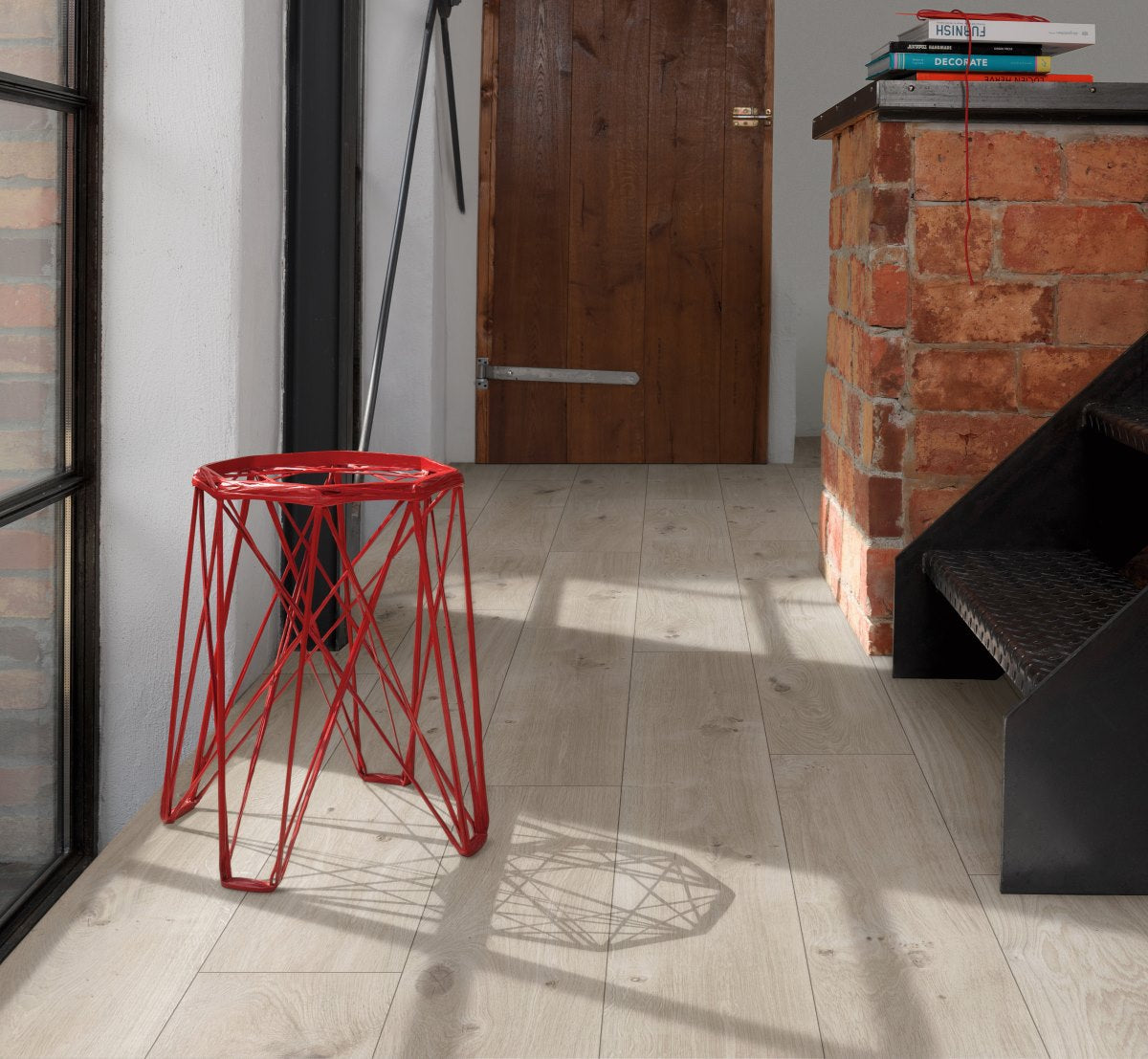 Laminaat Basic 400 eiken natuur grijs zijdemat.struc landh.mini.kant