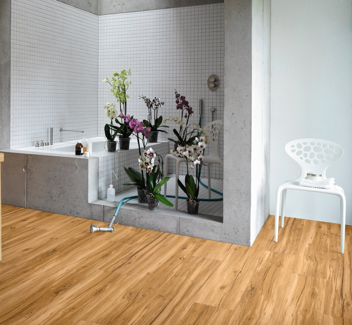 Designvloer Vinyl Basic 5.3 Eiken Memory natuur geborstelde str landhuis v-kant