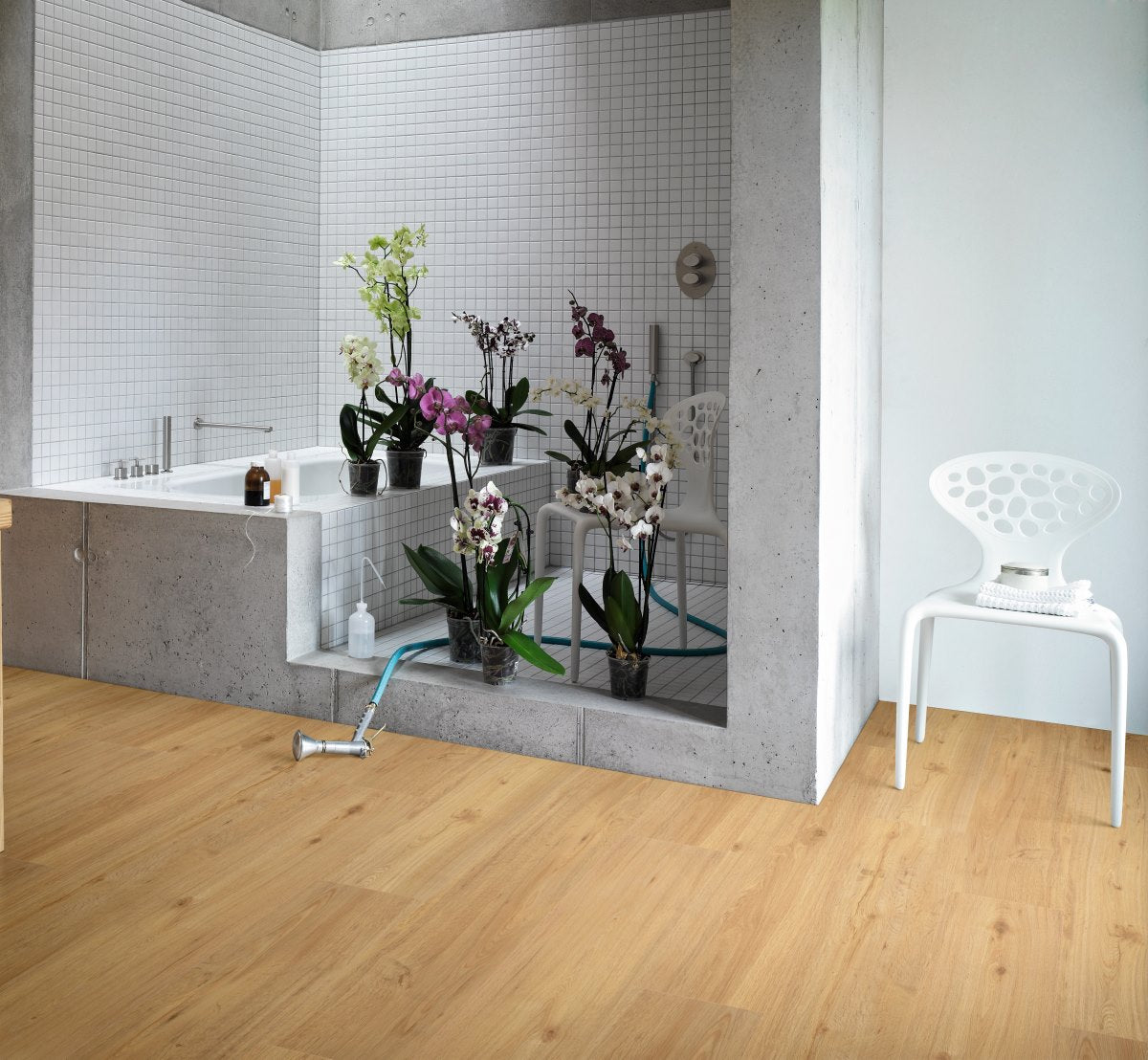 Designvloer Vinyl Basic 5.3 eiken natuur geborstelde str landhuis v-kant