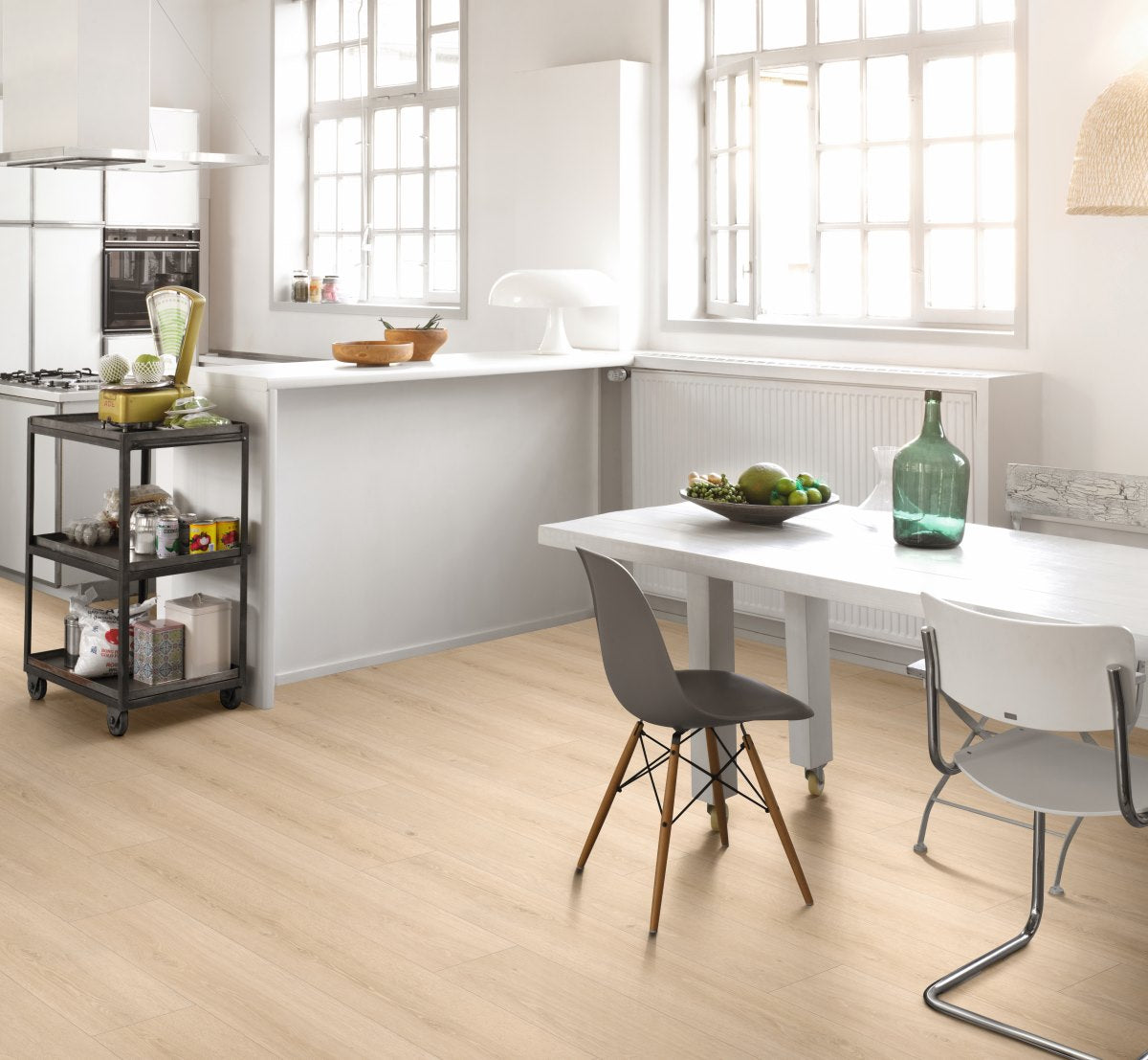 Designvloer Vinyl Basic 5.3 Eiken Studiolin geschuurd geborstelde str landhuis v-kant