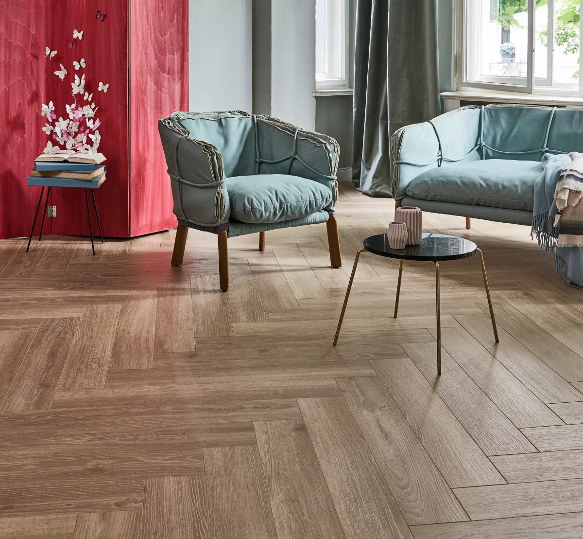 Laminaat Trendtime 3 Eiken Skyline parelgrijs Natuurmat str. v-kant