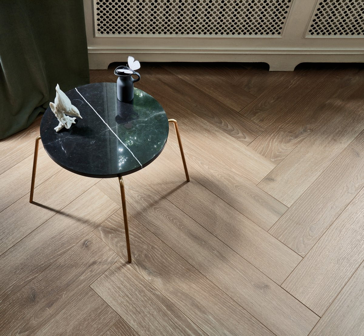 Laminaat Trendtime 3 Eiken Skyline parelgrijs Natuurmat str. v-kant