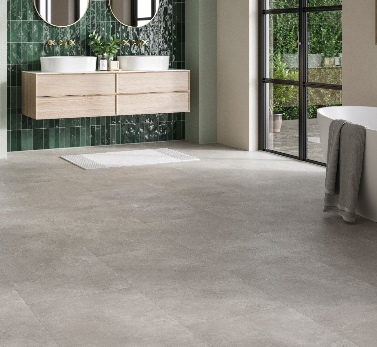 Designvloer Vinyl Trendtime 5 SPC Stehen Trafalg. lichtgrijs Mineraalstructu v-kant