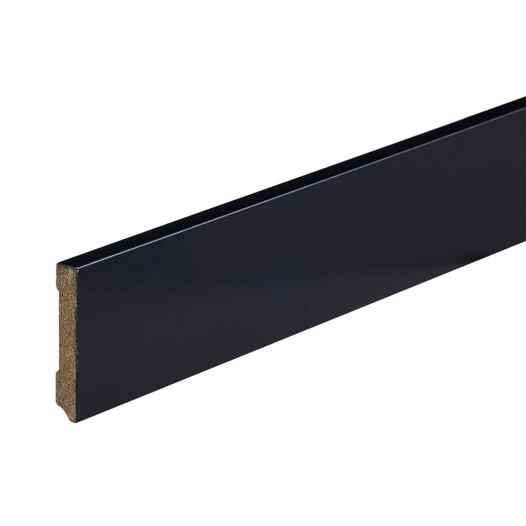 Gelakte plint Amsterdam 70x12 zwart