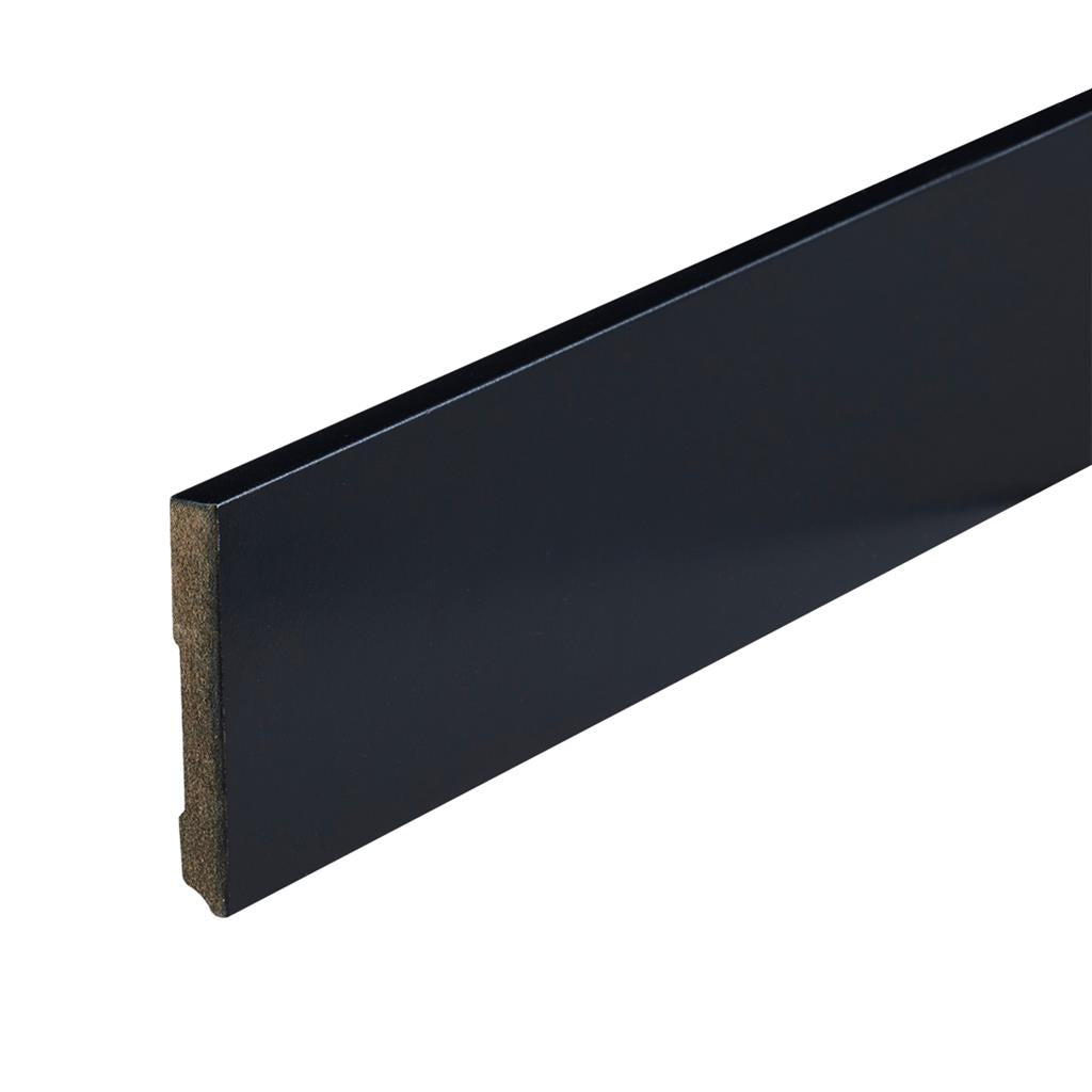 Gelakte plint Amsterdam 90x12 zwart