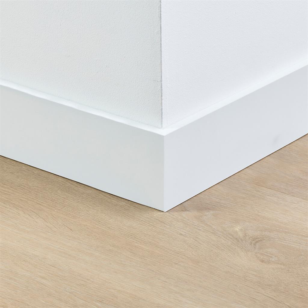 Gegronde plint Amsterdam 90x12 wit