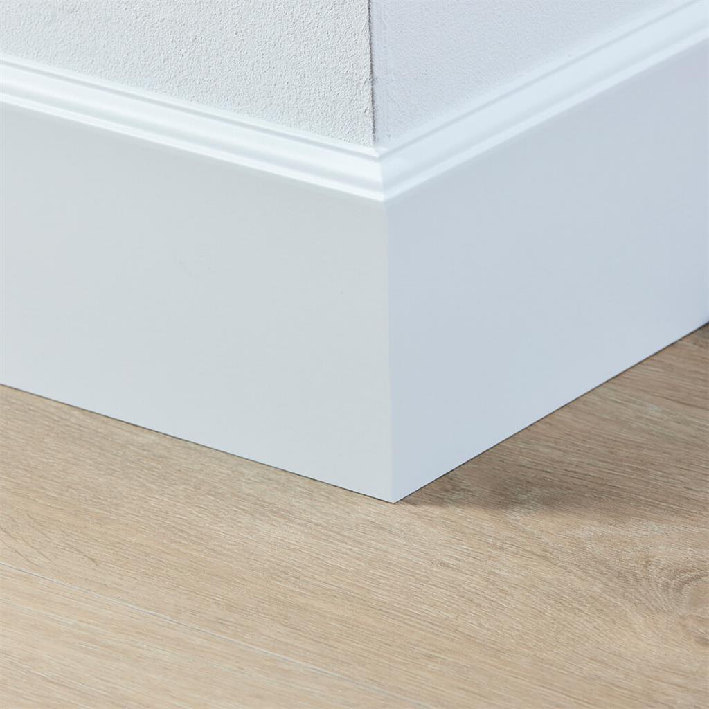 Folieplint Praag 120x15 wit