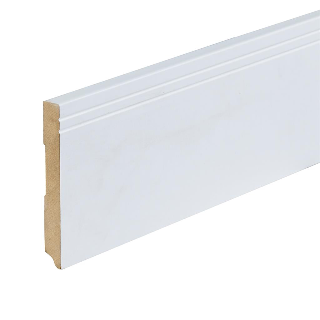 Folieplint Milaan 120x15 wit