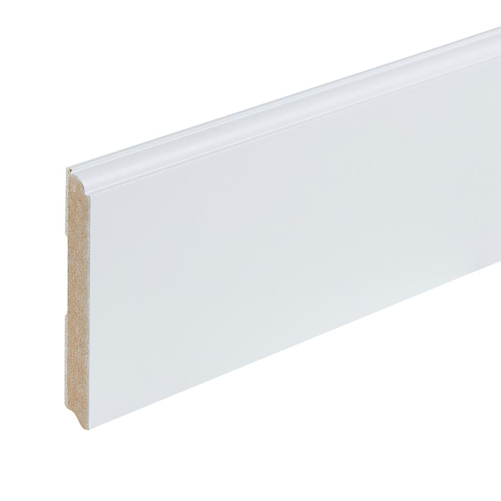 Gelakte plint Praag 120x15 wit