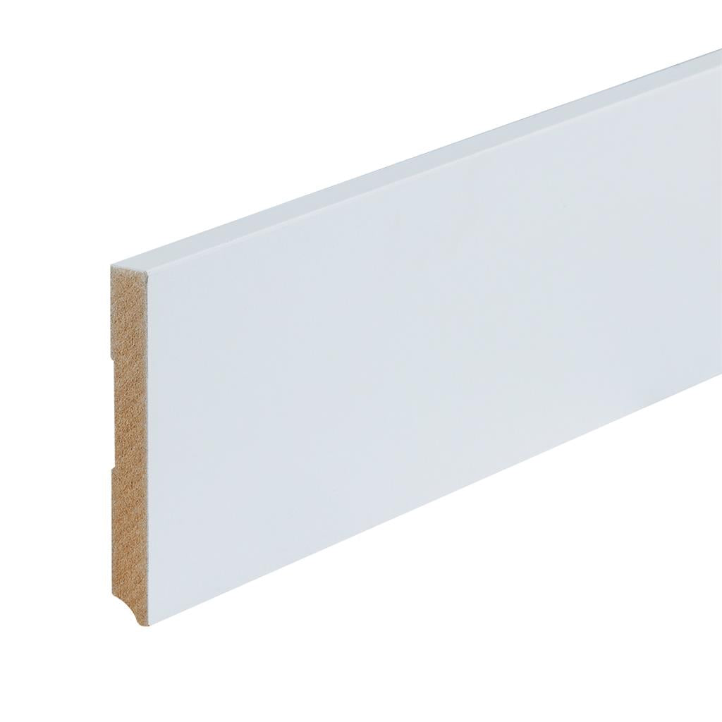 Gegronde plint Amsterdam 120x15 wit