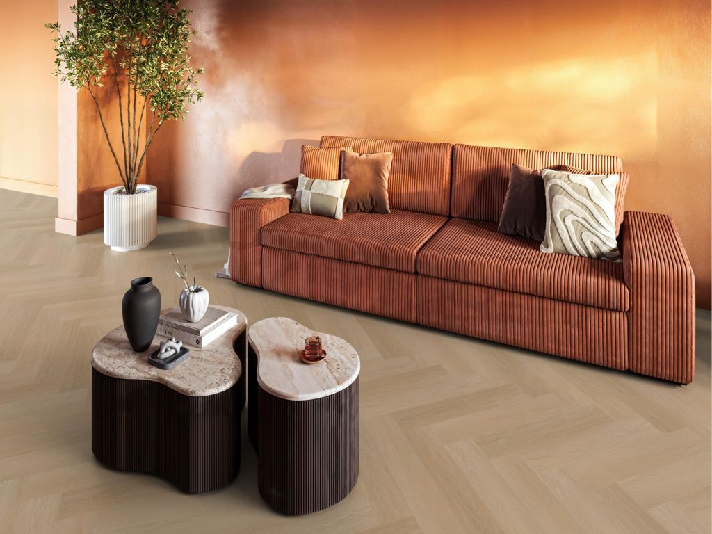 Visgraat Plak PVC - Natuur Eiken