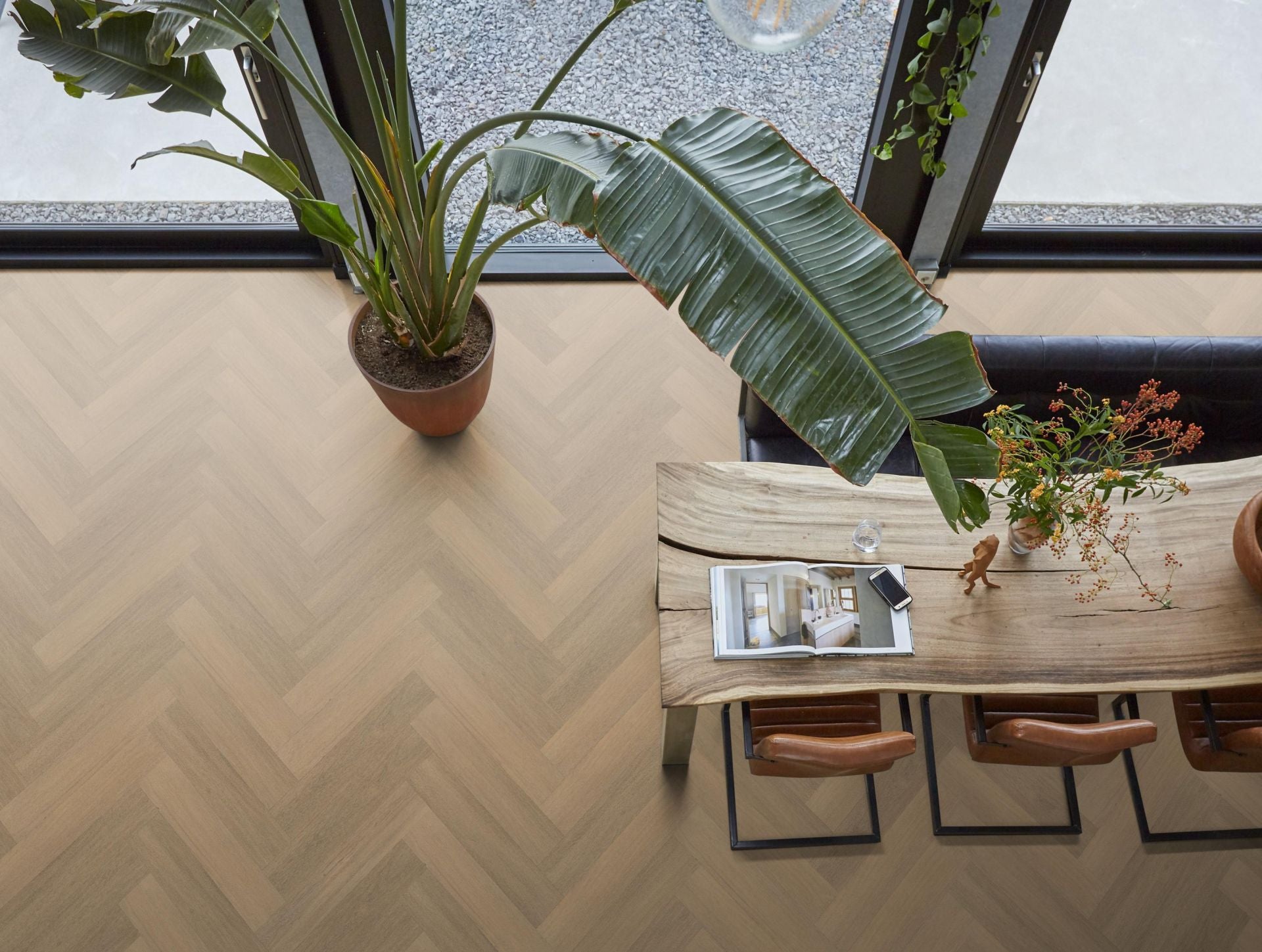YUP Sutton herringbone click SRC warm natural