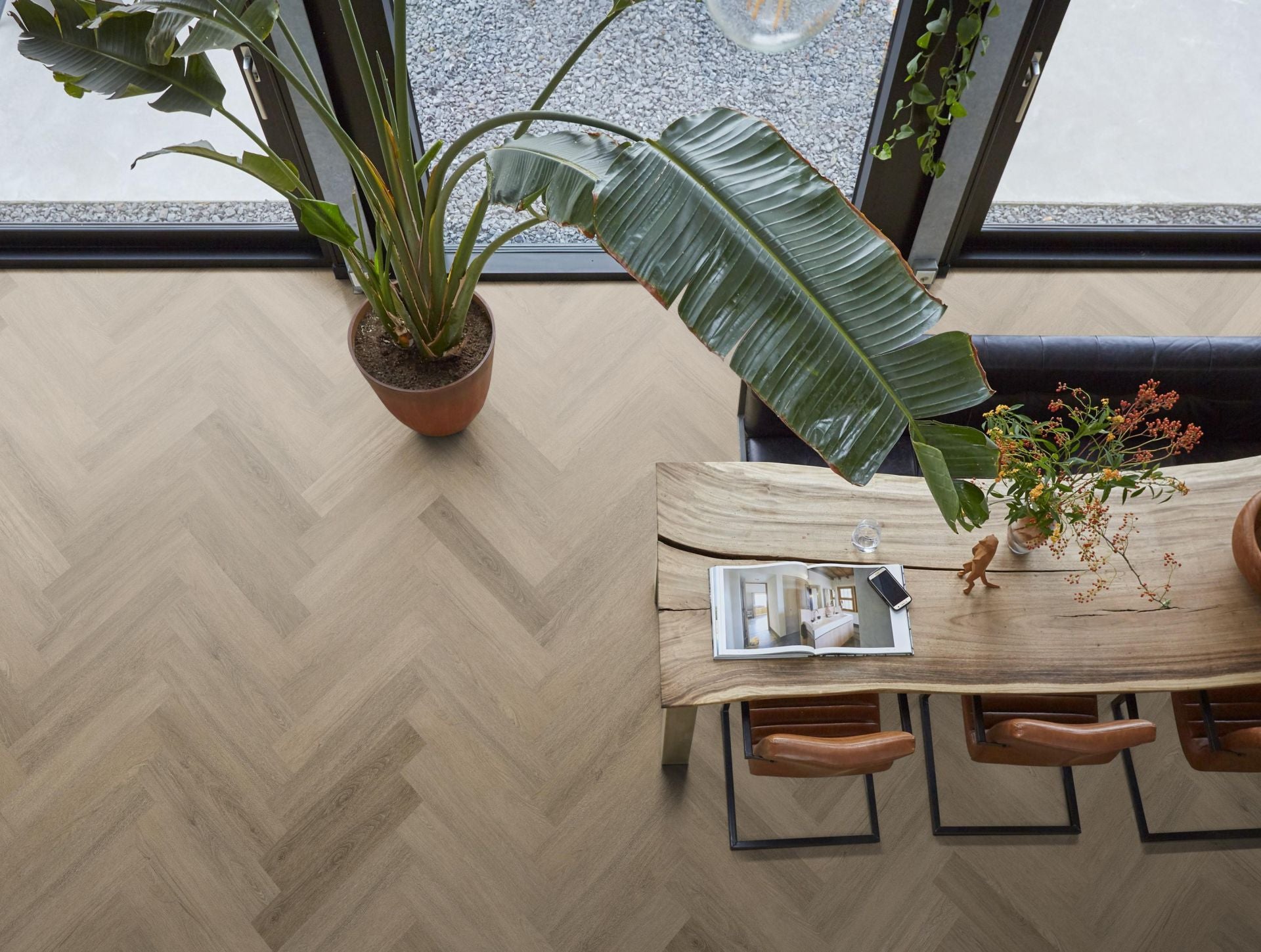 YUP Sutton herringbone dryback smoky