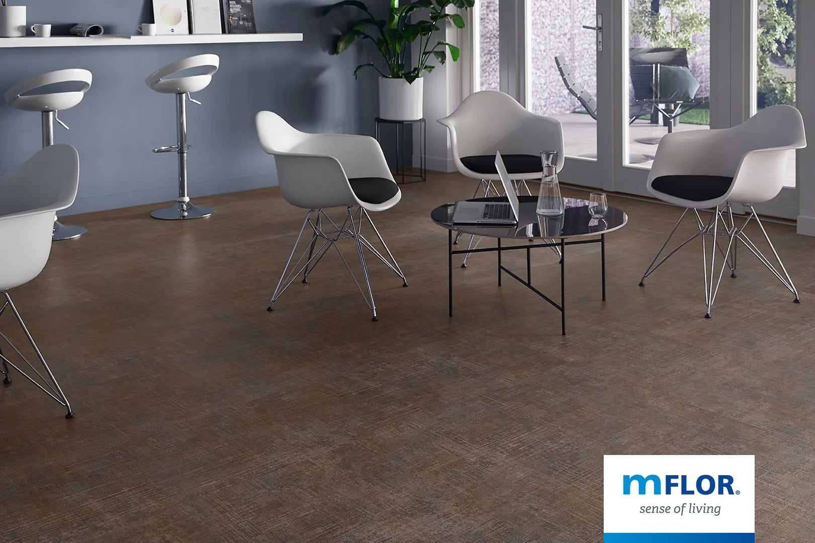 mFLOR Abstract Coffee Brown