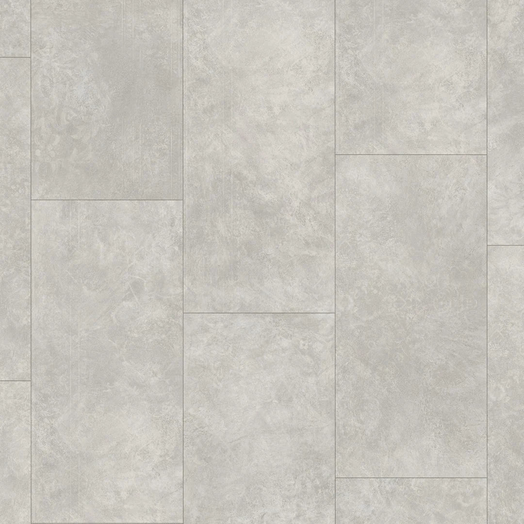 Laminaat Trendtime 5 Grote tegel Beton Ornament lichtgrijs stenenstructuur minivellingkant