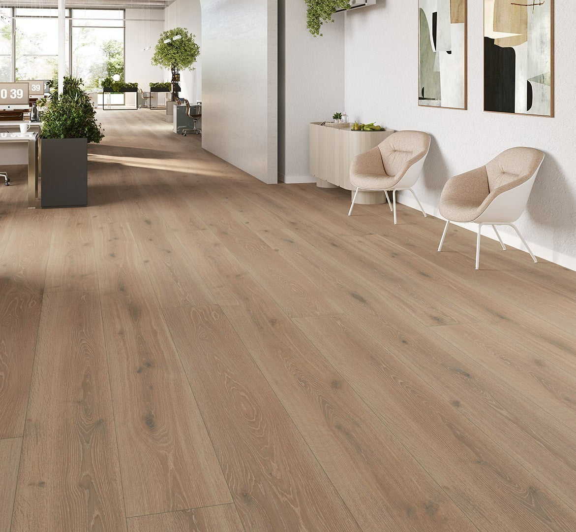 Laminaat Trendtime 6 Castell eik gekalkt geborstelde str v-kant