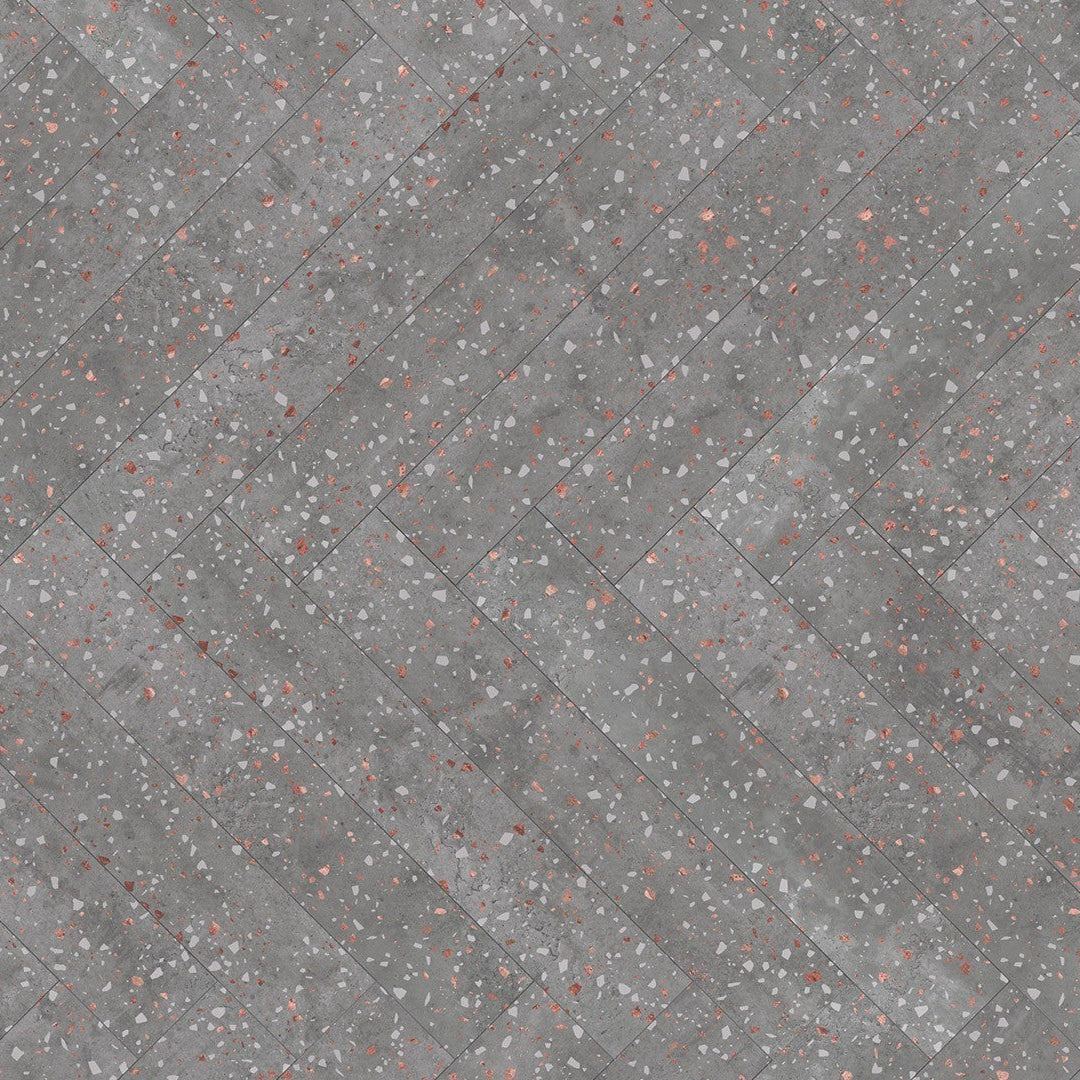 Laminaat Open Frameworks Hadi Teherani New Terrazzo stenenstructuur v-kant