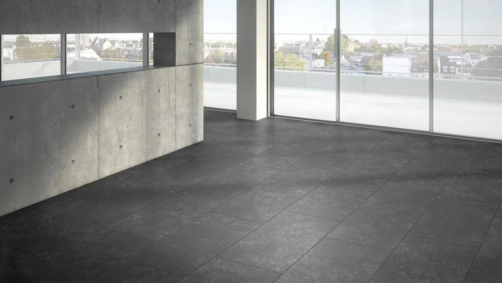 Designvloer Vinyl Trendtime 5 SPC Graniet antraciet Mineraalstructu v-kant